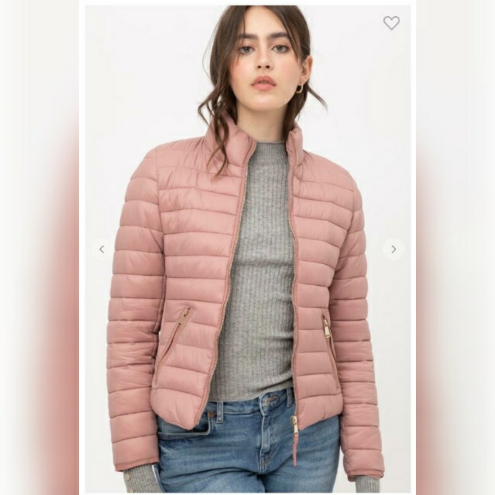 Cozy Chic Vintage Mauve Puffer Jacket - Picture 8 of 10